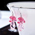 Fabulous Drops! (Party Pink) - Sterling Silver (Chandi) S925 Earrings! - Embellished with Genuine European Crystals! - Free Box Packaging!